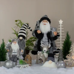 Plush Sitting Christmas Gnome with Long Beard Decoration - 12