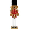 Plush Teddy Bear Soldier Christmas Nutcracker - 14" - Red and Gold