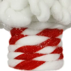 Plush Tree with Peppermint and Candy Canes Christmas Decoration - 16.5