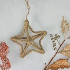 5-Point Jute Star Christmas Ornament - 12