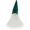 Pointy Hat Gnome Christmas Decoration - 8" - Dark Green and White