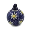 Polmedia Polish Pottery Christmas Ball Ornament 3" Daisy