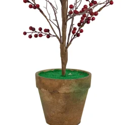 Potted Berry Artificial Christmas Twig Tree - Unlit - 4'