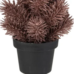 Potted Glittered Artificial Pine Christmas Tree - 8.5