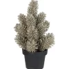 Potted Metallic Glitter Artificial Pine Christmas Tree - 8.5 - Unlit