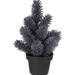 Potted Metallic Glitter Artificial Mini Pine Christmas Tree - 8.5" - Unlit