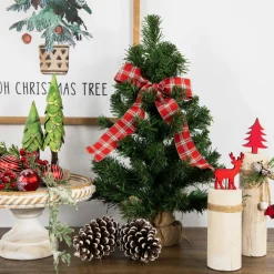 Potted Mini Pine Medium Artificial Christmas Tree - 18" - Unlit