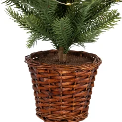 Pre-Lit Artificial Pine Christmas Tree with Basket Base - 20