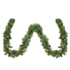 Pre-Lit Ashcroft Cashmere Pine Commercial Christmas Garland - 50' x 14" - Clear LED Lights