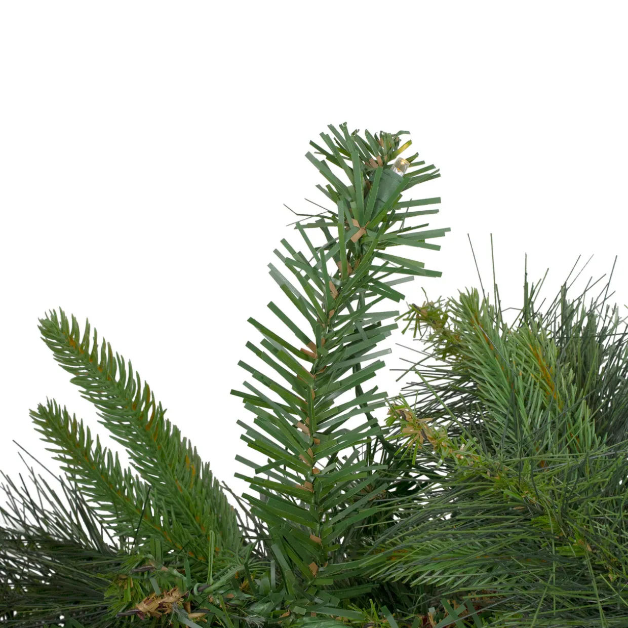 Pre-Lit Battery Operated Ashcroft Cashmere Pine Christmas Garland - 6' x 14" - Warm White LED Lights