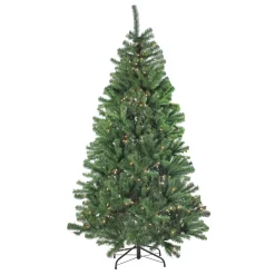 Pre-Lit Battery Operated Artificial Winter Spruce Set - 4-Piece - 6.5' - Clear Lights