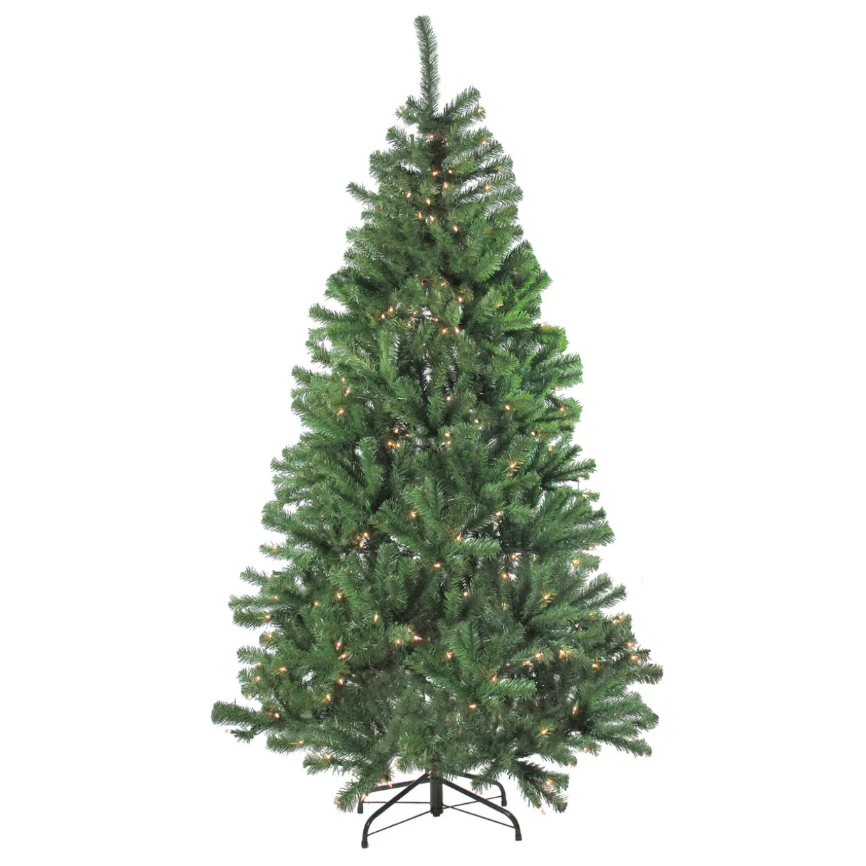 Pre-Lit Battery Operated Artificial Winter Spruce Set - 4-Piece - 6.5' - Clear Lights