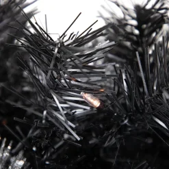 Pre-Lit Battery Operated Black Bristle Christmas Wreath - 36