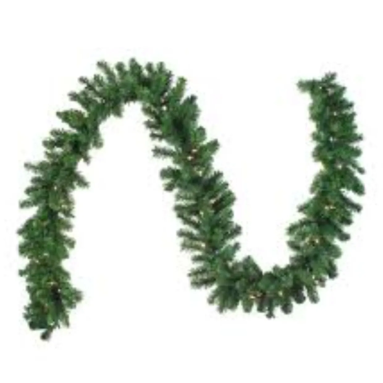 Pre-Lit Battery Operated Canadian Pine Artificial Christmas Garland - 9' x 10" - LED Multi Lights
