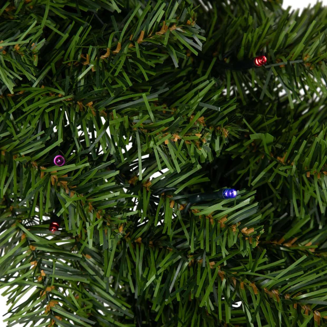 Pre-Lit Battery Operated Canadian Pine Christmas Wreath - 30" - Multi-Color LED Lights