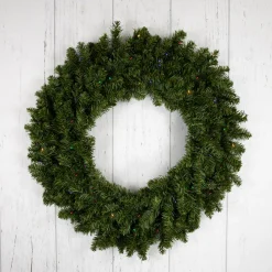 Pre-Lit Battery Operated Canadian Pine Christmas Wreath - 30