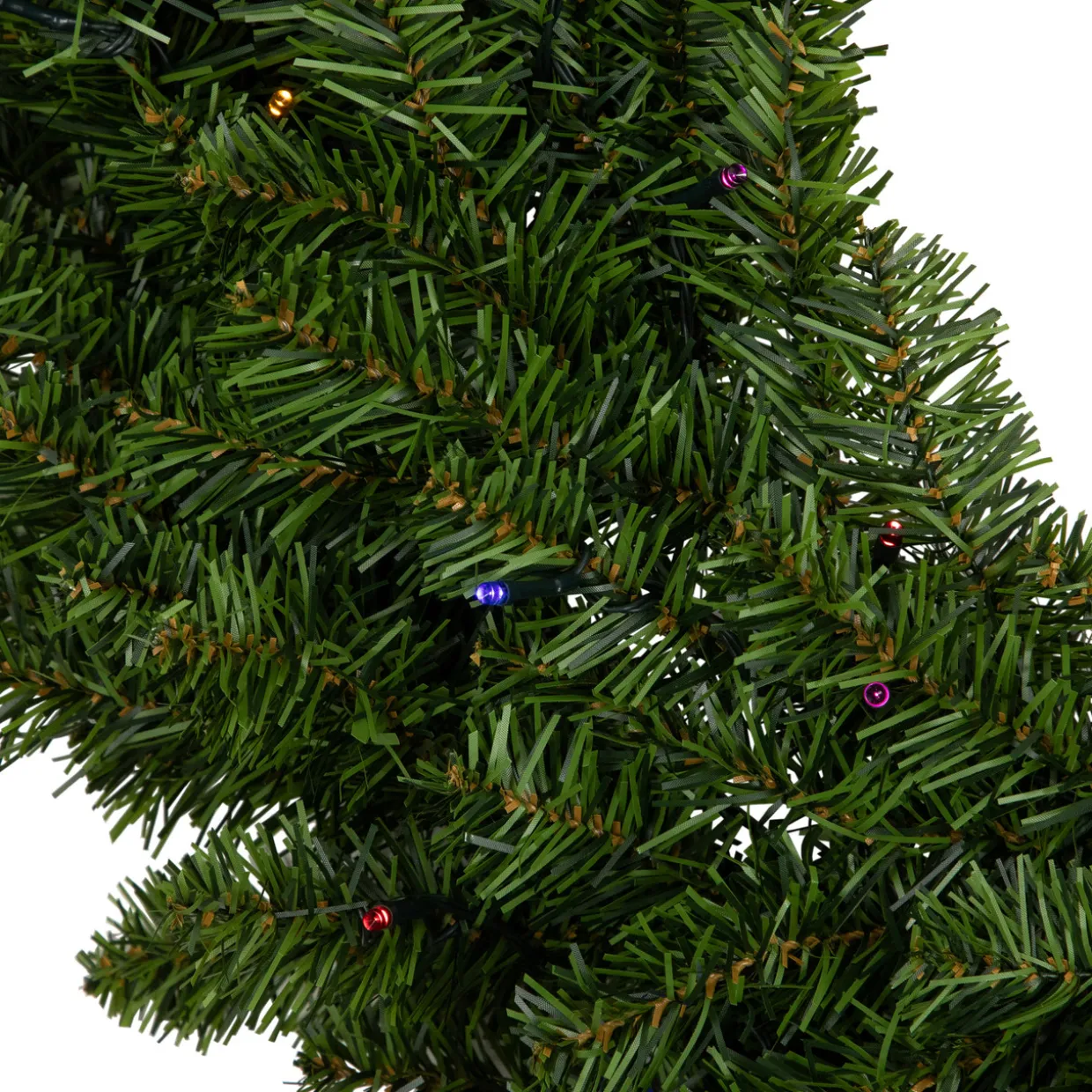 Pre-Lit Battery Operated Canadian Pine Christmas Wreath - 30" - Multi-Color LED Lights