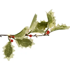 Pre-Lit Battery Operated Holly and Berry Christmas Garland - 7.5' x 5