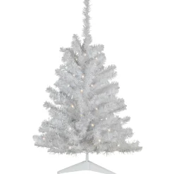 Pre-Lit Battery Operated LED Medium Pine Artificial Christmas Tree - 3' - Clear Lights