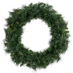 Pre-Lit Battery Operated Norwich Pine Artificial Christmas Entryway Set - 5-Piece - Clear Lights