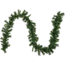 Pre-Lit Battery Operated Norwich Pine Artificial Christmas Entryway Set - 5-Piece - Clear Lights