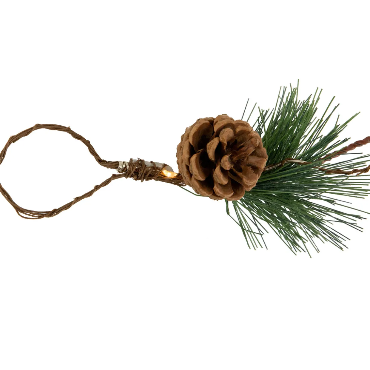 Pre-Lit Battery Operated Pine and Berry Christmas Garland - 6.5' - Warm White LED Lights