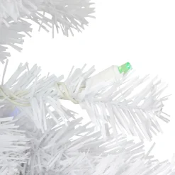 Pre-Lit Battery Operated Snow White Christmas Wreath - 30" - Multicolor LED Lights