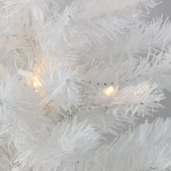 Pre-Lit Battery Operated White Pine Christmas Wreath - 24" - LED Candlelight Lights