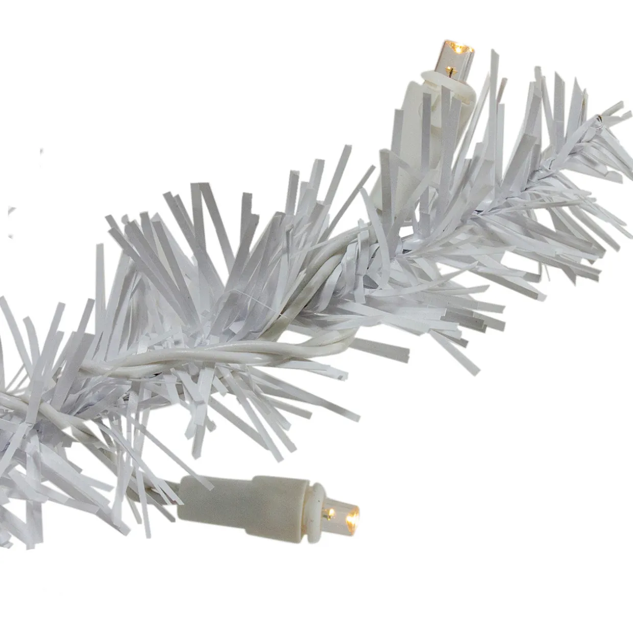 Pre-Lit Battery Operated White Pine Christmas Wreath - 24" - LED Candlelight Lights