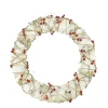 Pre-Lit Berry Artificial Christmas Wreath - 18-Inch, Clear Lights