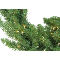 Pre-Lit Buffalo Fir Commercial Artificial Christmas Garland - 25' x 18" - Warm White LED Lights