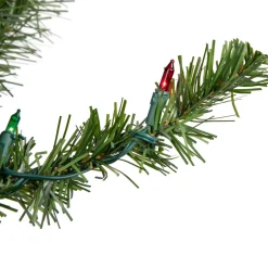 Pre-Lit Canadian Pine Artificial Christmas Wreath - 24" - Multi Lights