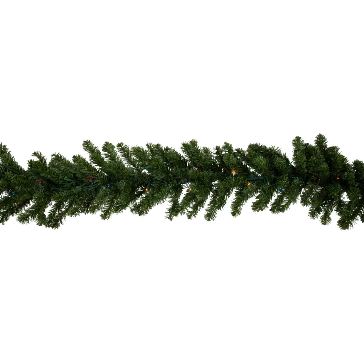 Pre-Lit Canadian Pine Artificial Christmas Garland - 9' x 12" - Multicolor Lights
