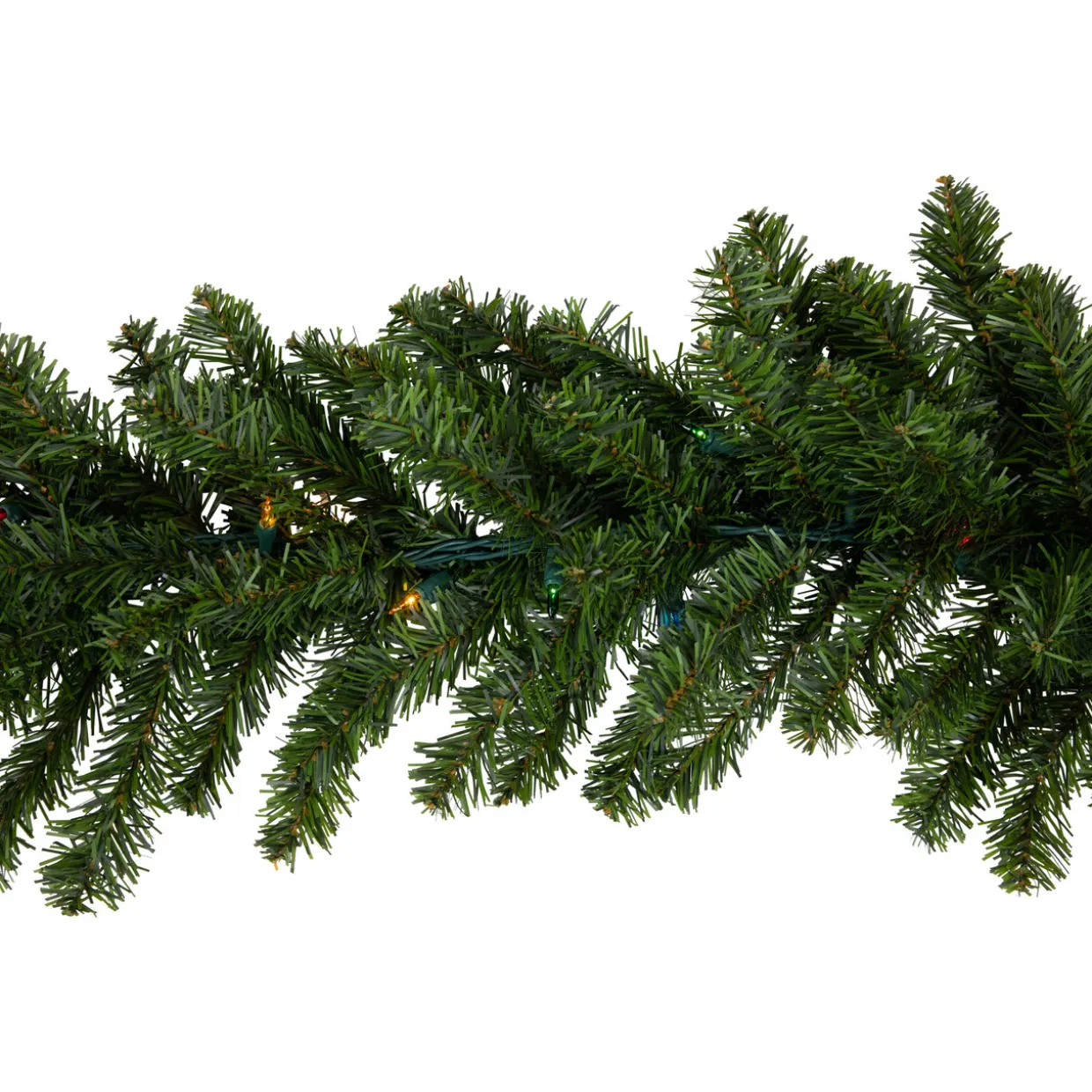 Pre-Lit Canadian Pine Artificial Christmas Garland - 9' x 12" - Multicolor Lights