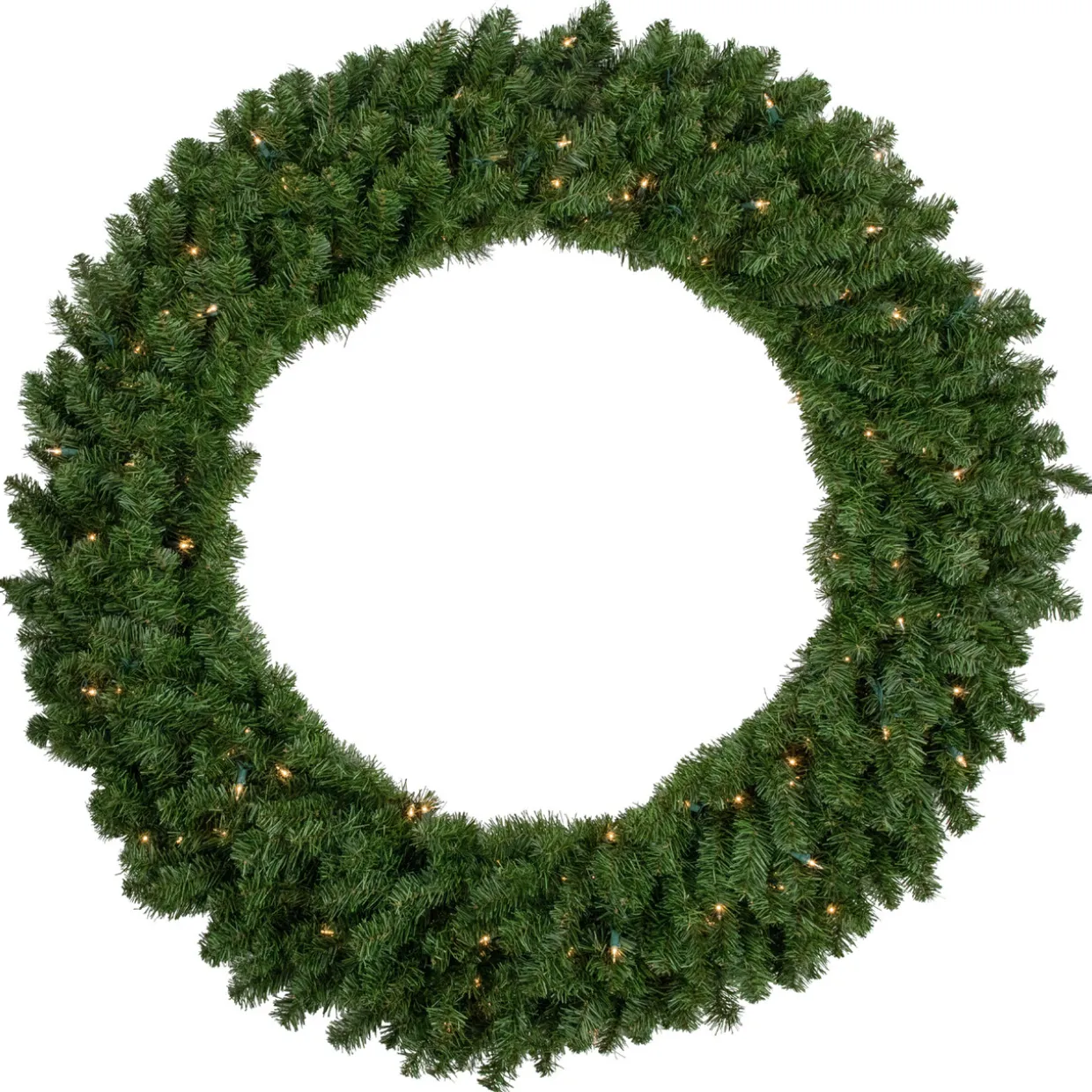 Pre-Lit Canadian Pine Artificial Christmas Wreath - 48" - Clear Lights