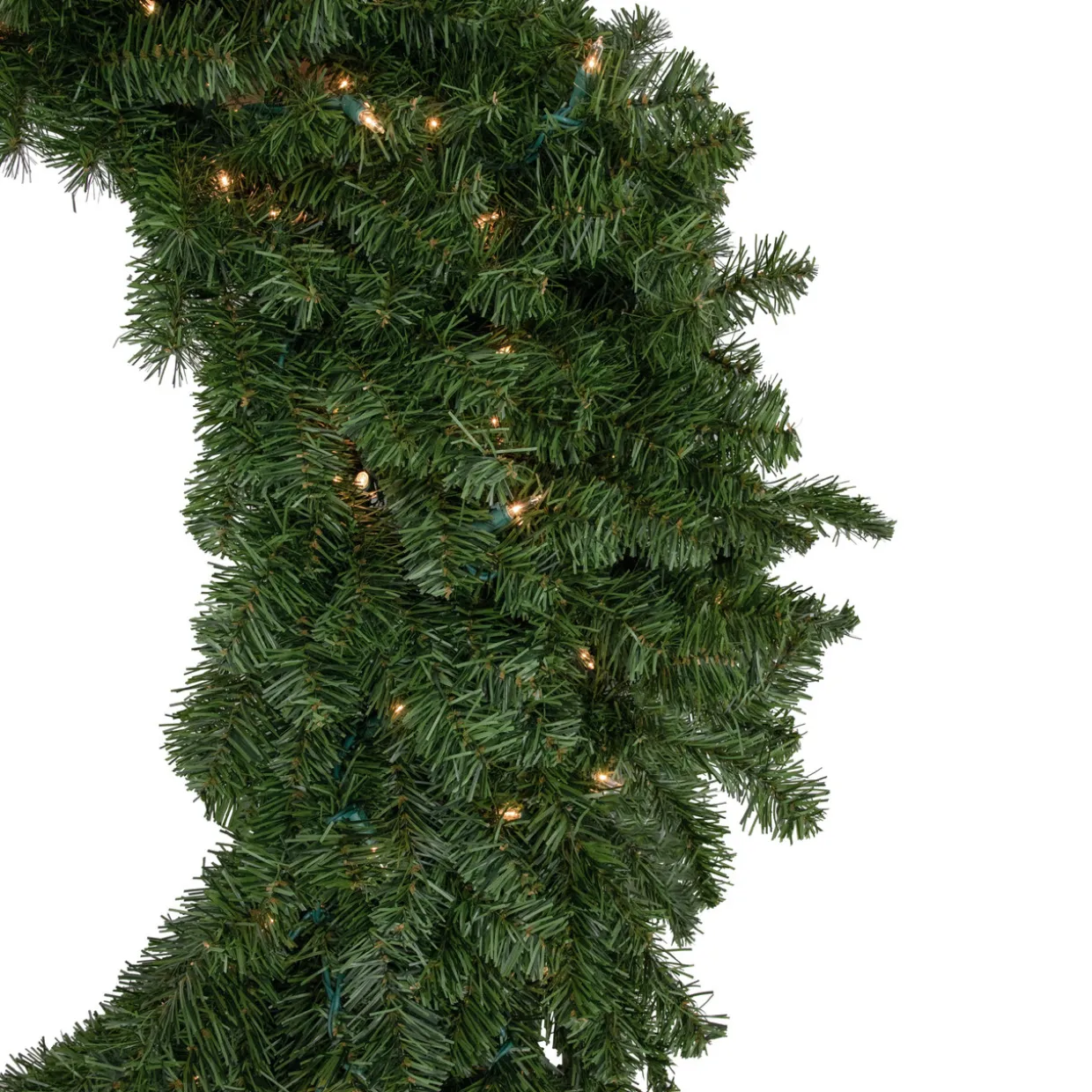 Pre-Lit Canadian Pine Artificial Christmas Wreath - 48" - Clear Lights