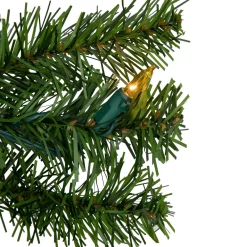 Pre-Lit Canadian Pine Artificial Christmas Wreath - 48" - Multicolor Lights