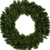 Pre-Lit Canadian Pine Artificial Christmas Wreath - 30" - Clear Lights