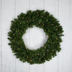 Pre-Lit Canadian Pine Artificial Christmas Wreath - 30
