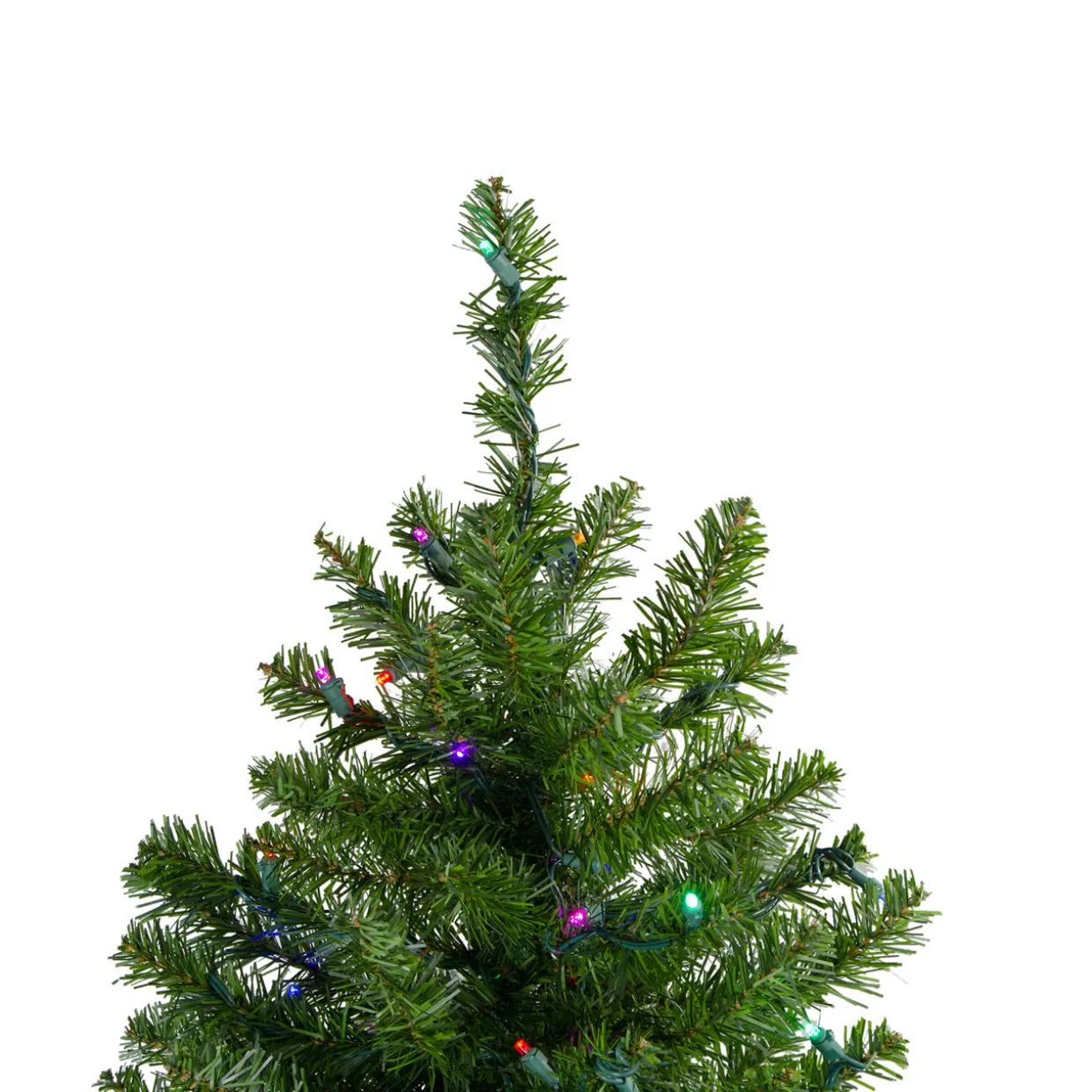 Pre-Lit Canadian Pine Artificial Christmas Tree - 18" - LED Multicolor Lights