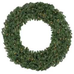 Pre-Lit Canadian Pine Commercial Christmas Wreath - 10' - Clear Lights