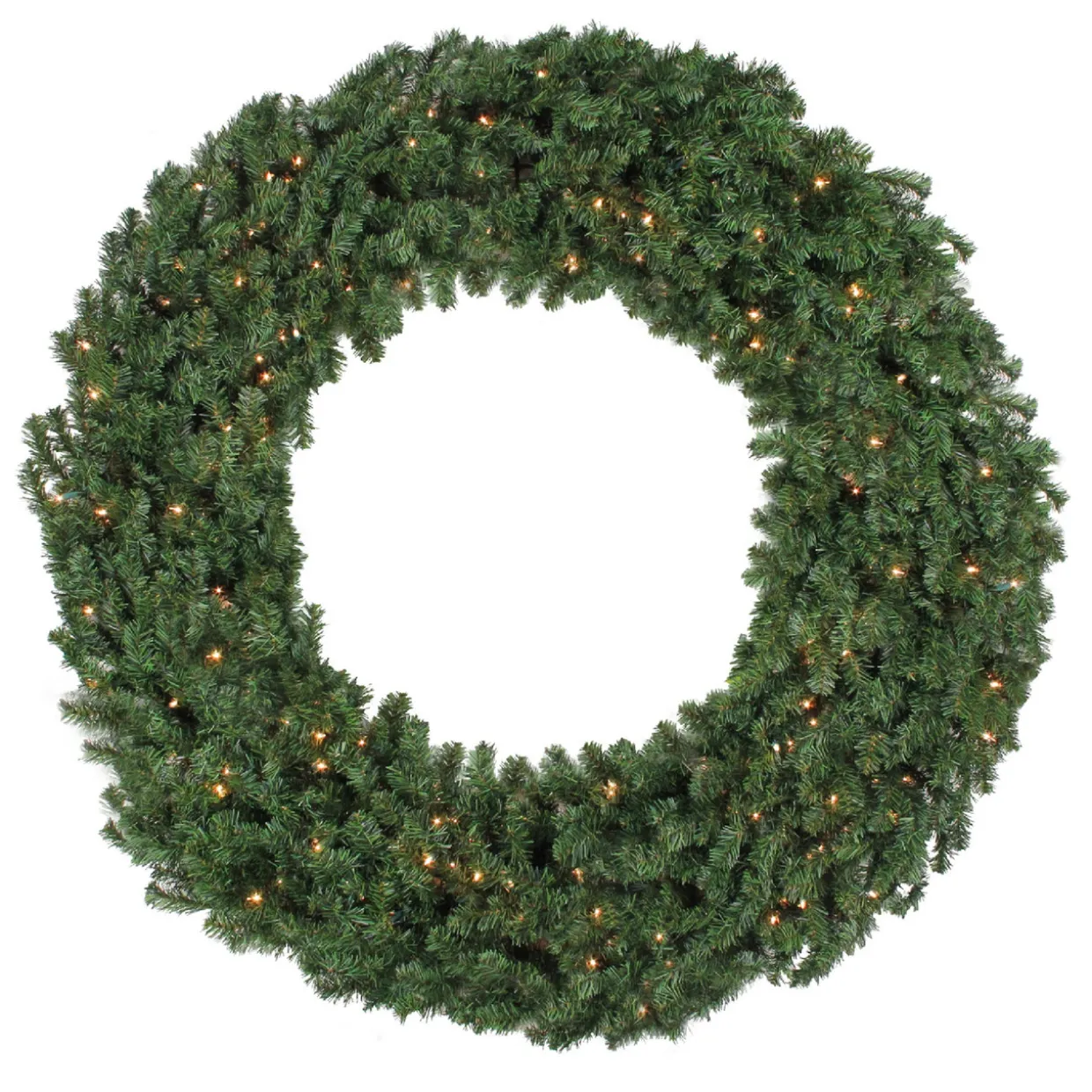 Pre-Lit Canadian Pine Commercial Christmas Wreath - 10' - Clear Lights