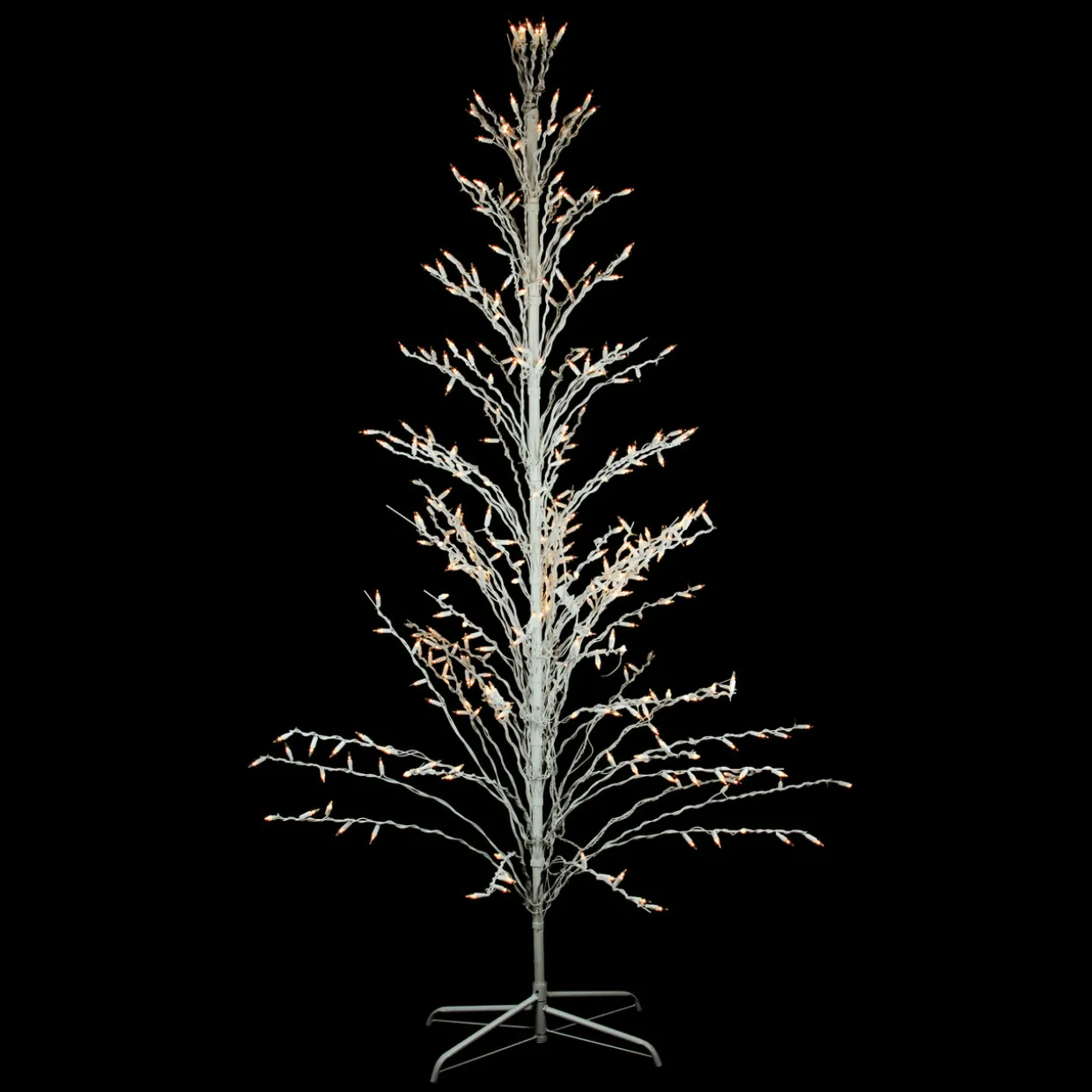 Pre-Lit Cascade Twig Tree Outdoor Christmas Decoration - 4' - Clear Lights