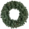 Pre-lit Colorado Blue Spruce Artificial Christmas Wreath, 24-Inch, Clear Lights