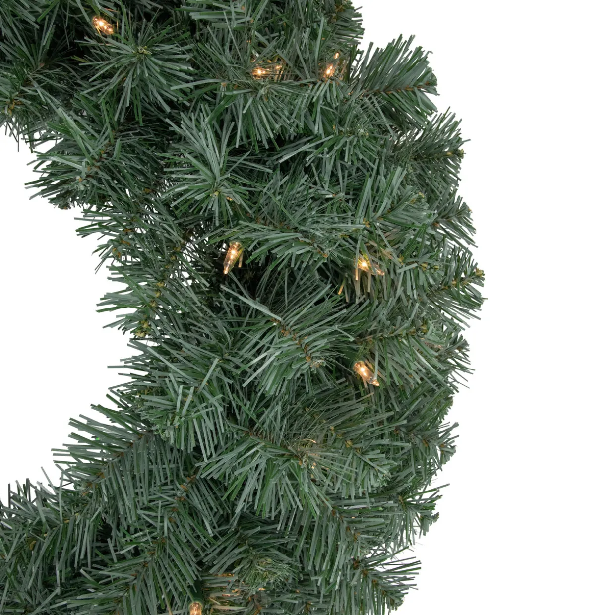 Pre-lit Colorado Blue Spruce Artificial Christmas Wreath, 24-Inch, Clear Lights