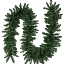 Pre-Lit Commercial Buffalo Fir Christmas Garland - 50' x 12" - Warm White LED Lights
