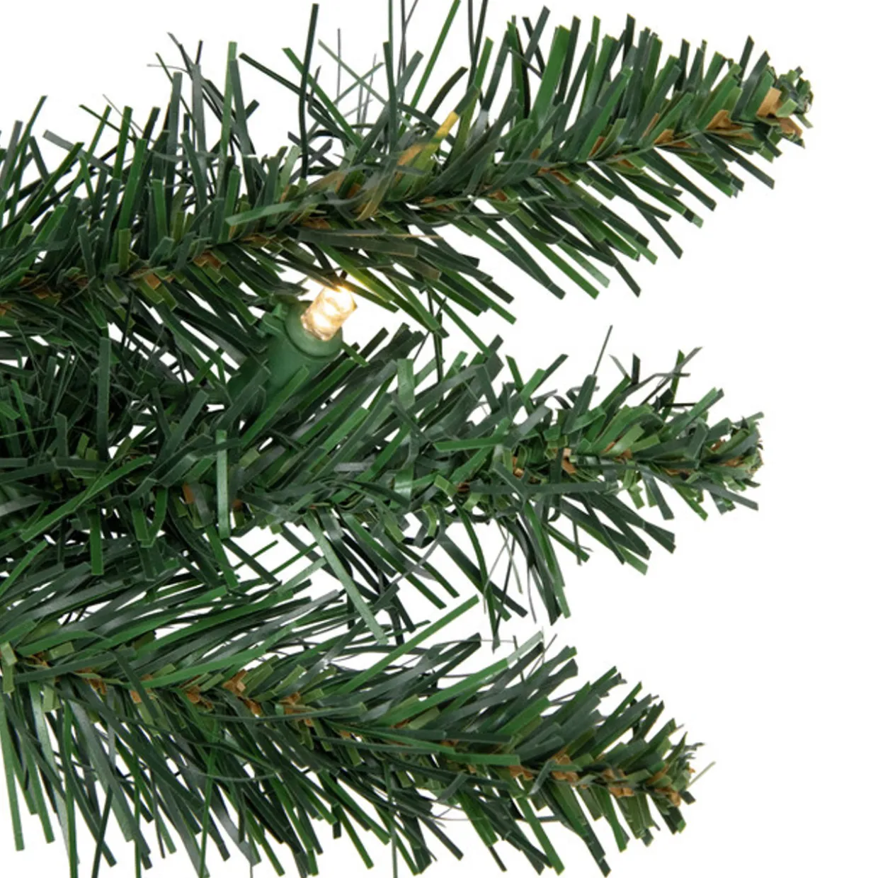 Pre-Lit Commercial Buffalo Fir Christmas Garland - 50' x 12" - Warm White LED Lights