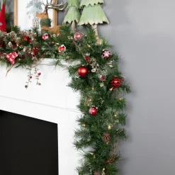 Pre-Lit Country Mixed Pine Artificial Christmas Garland - 9' x 12