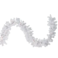 Pre-Lit Crystal Spruce Artificial Christmas Garland - 9' x 12" - Clear AlwaysLit Lights