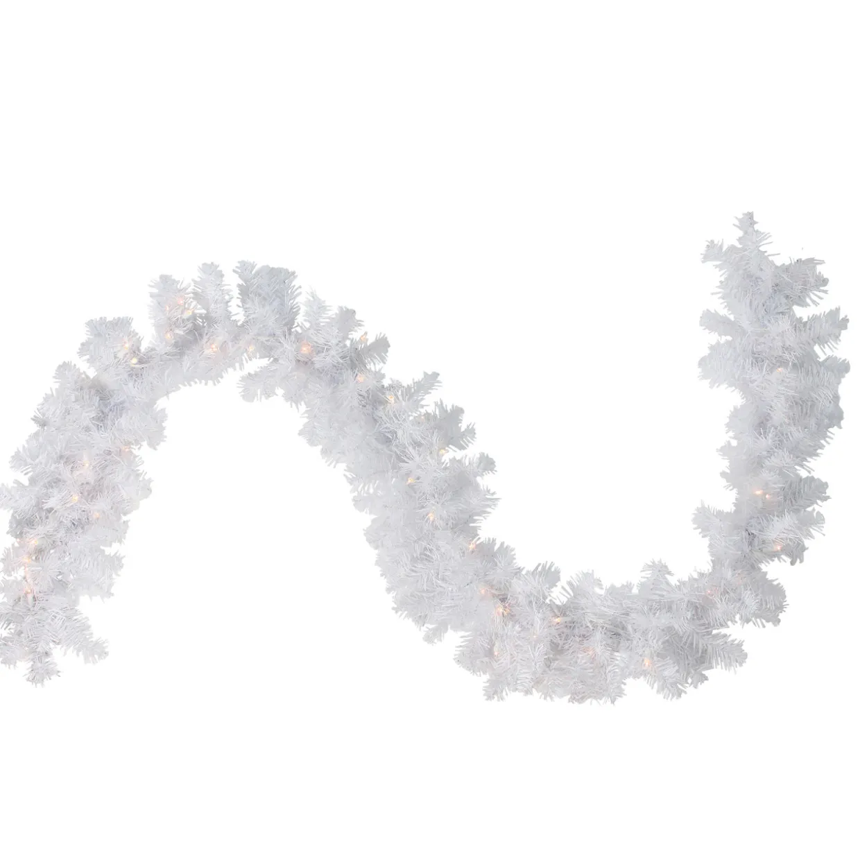 Pre-Lit Crystal Spruce Artificial Christmas Garland - 9' x 12" - Clear AlwaysLit Lights